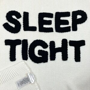 Pottery Barn Modern Baby "Sleep Tight" Knit Blanket Organic Cotton Cozy Warm